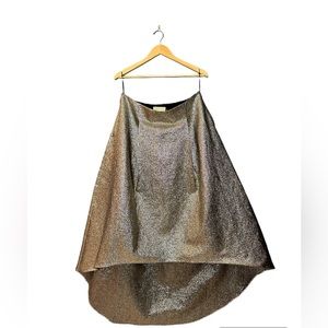 Sachin & Babi Metallic Asymmetrical Hem Skirt